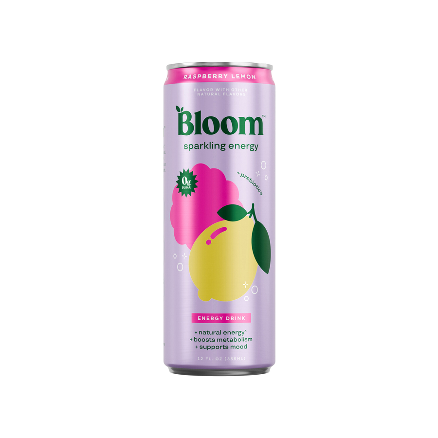 BLOOM SPARKLING ENERGY 355ML RASPBERRY LEMON 1