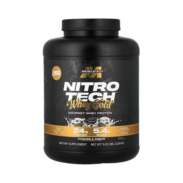 MUSCLETECH NITRO TECH WHEY GOLD PROTEIN COOKIES & CREAM 5 LBS 1