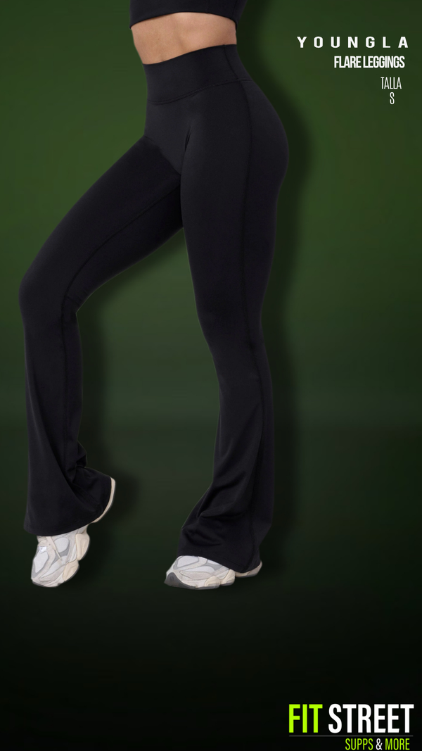 W227 CURVE FLARE LEGGINGS BLACK SMALL