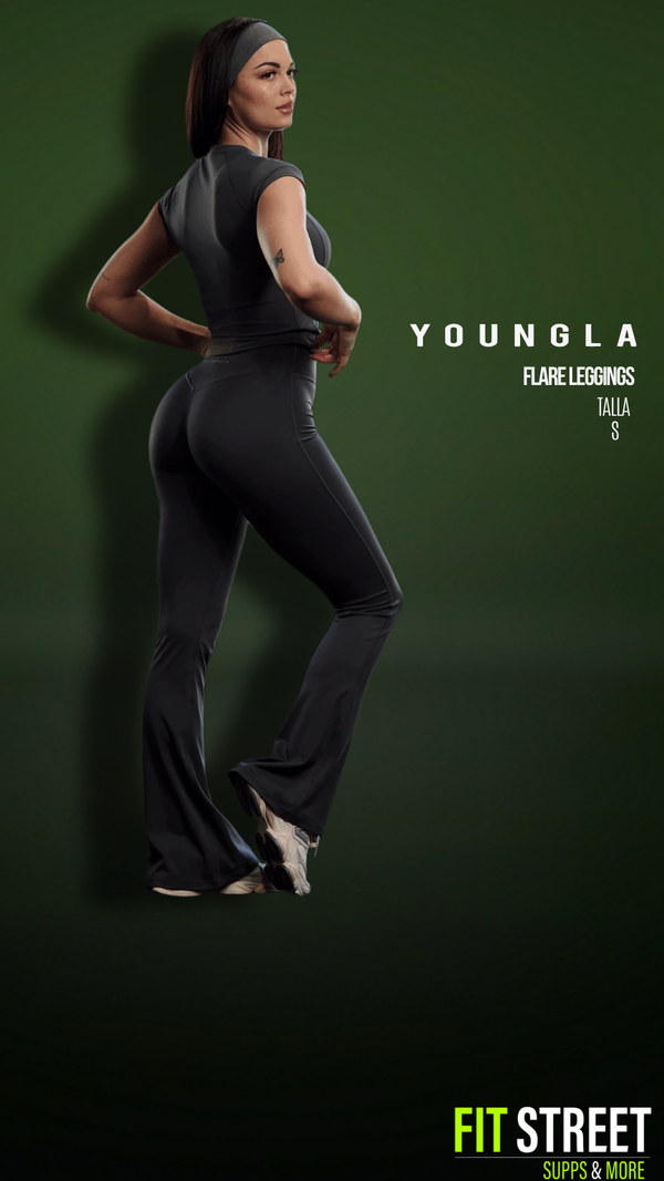 W227 CURVE FLARE LEGGINGS BLACK SMALL 1
