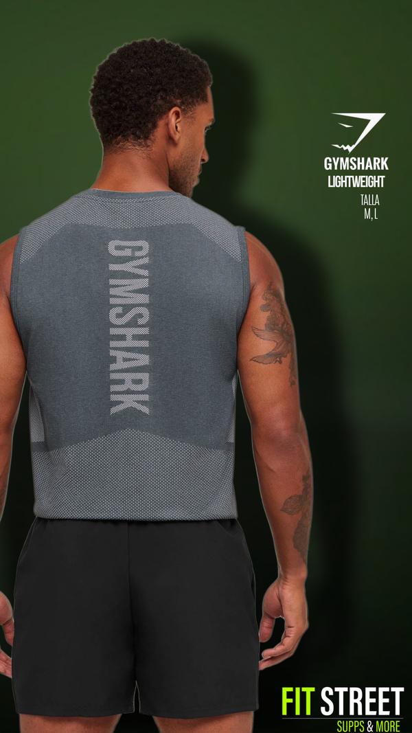LIGHTWEIGHT SEAMLESS TANK IRON BLUE/DARK GREY MEDIUM