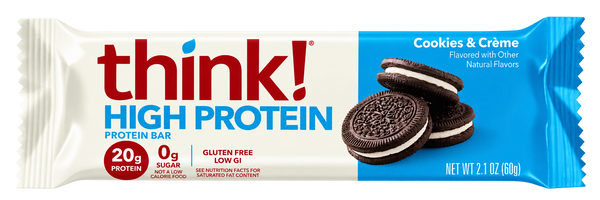 THINK! HIGH PROTEIN BAR 20GR COOKIES & CREAM 60G 1