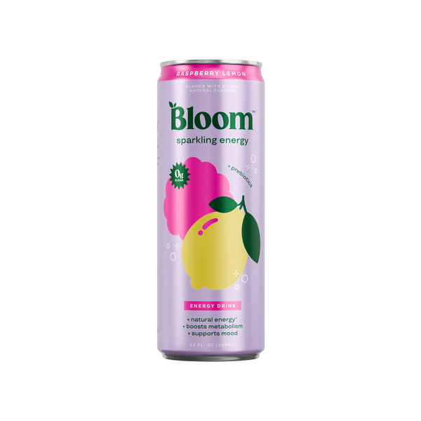 BLOOM SPARKLING ENERGY 355ML RASPBERRY LEMON 1