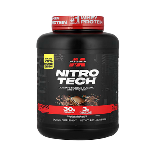 MUSCLETECH NITRO TECH WHEY PROTEIN MILK CHOCOLATE 4 LBS 1