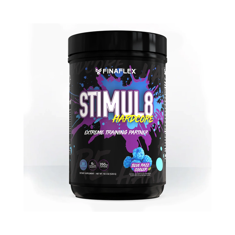 PRE FINAFLEX STIMUL8 HARDCORE EX BLUE RAZZ COOLER 30 SERV 1